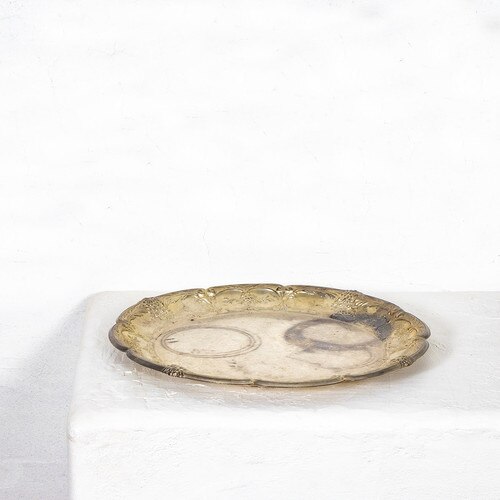 Silver Metal Serving Tray